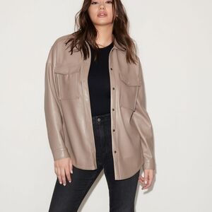 DYNAMITE PU Leater Shacket